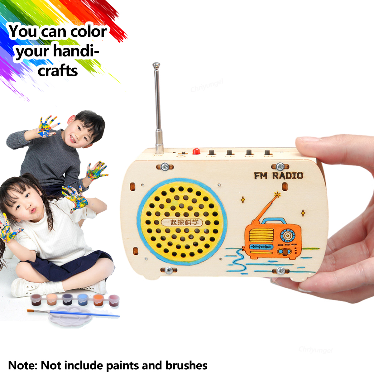 AliExpress DIY Wooden Radio Kit Retro FM Educational STEM Building Toy Science Experiment Kit 3D Puzzle Craft Birthday Gift for Kids Teens, view 6