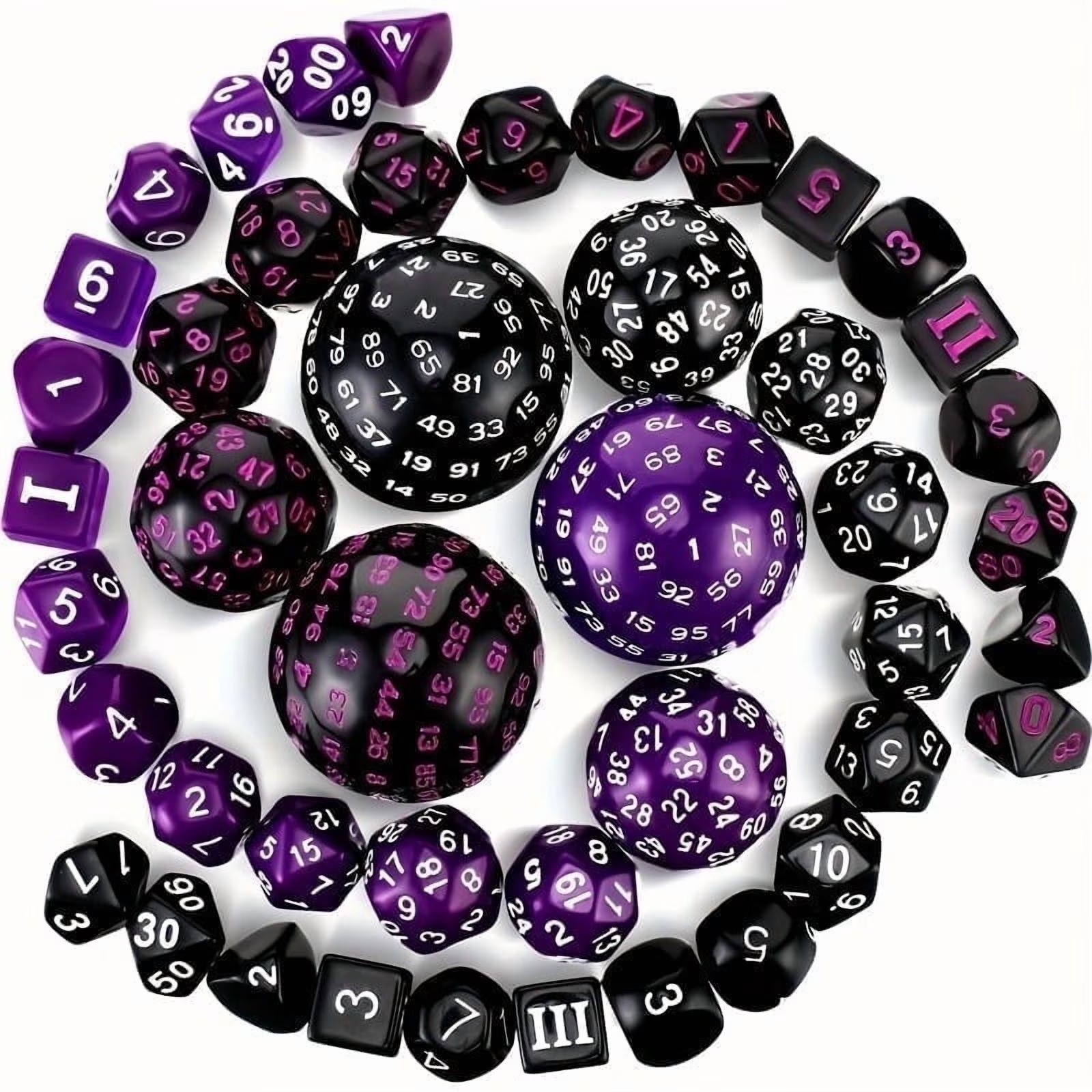 AliExpress DND Polyhedron D3-D100 Dice Set (15 Pieces) for Roleplaying Tabletop Game with Drawstring Pouch