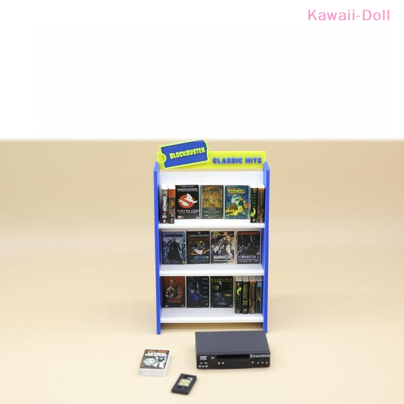 AliExpress [DO]1 Set 1/12 Dollhouse Retro Recorder Video Tape Shelf Model Miniature Living Scene Ornament Doll Toy Accessories[DO], view 3