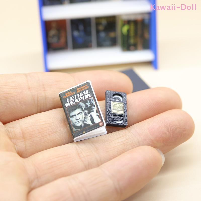 AliExpress [DO]1 Set 1/12 Dollhouse Retro Recorder Video Tape Shelf Model Miniature Living Scene Ornament Doll Toy Accessories[DO], view 6