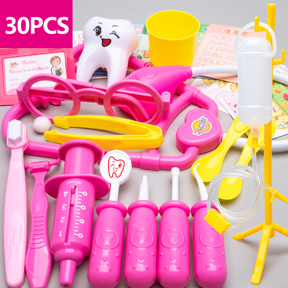 AliExpress Doctor Toys for Kids 53/31PCS Doctor Pretend Play Set Children Medical Dentist Tools Stethoscope Educational Toy Boy Girl Gift