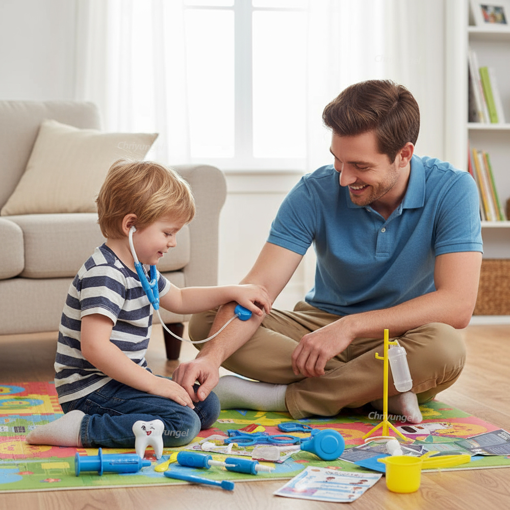 AliExpress Doctor Toys for Kids 53/31PCS Doctor Pretend Play Set Children Medical Dentist Tools Stethoscope Educational Toy Boy Girl Gift, view 4