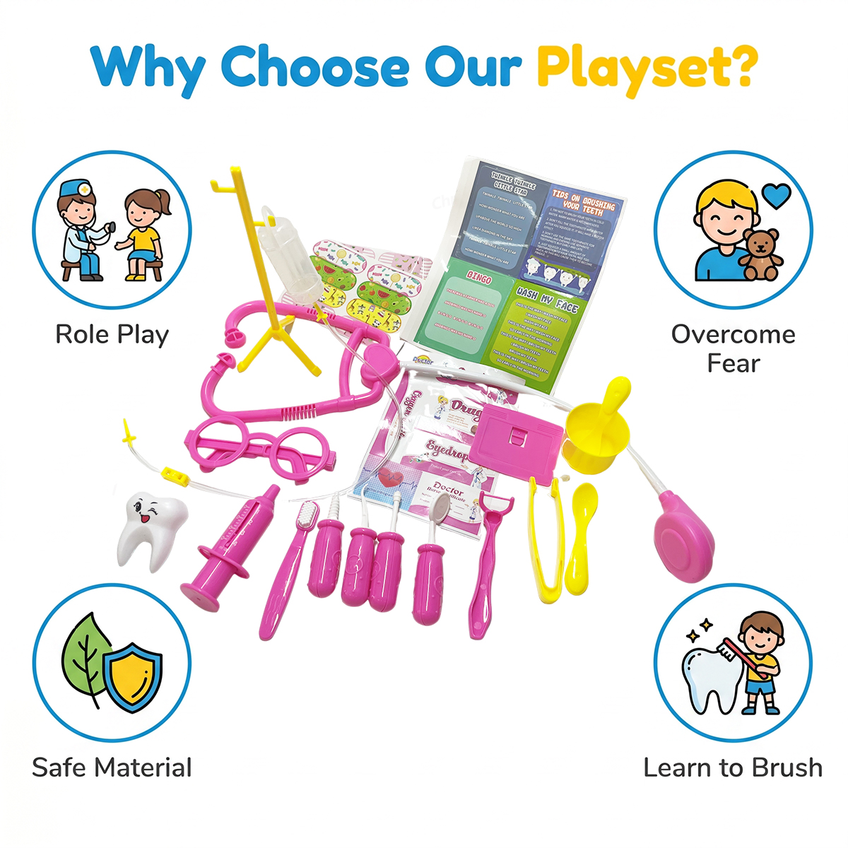 AliExpress Doctor Toys for Kids 53/31PCS Doctor Pretend Play Set Children Medical Dentist Tools Stethoscope Educational Toy Boy Girl Gift, view 5