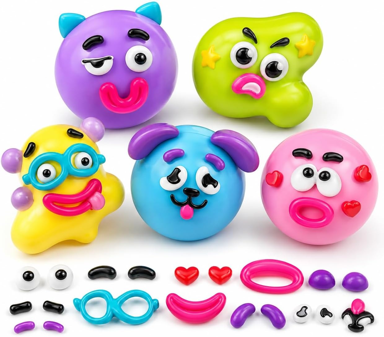 AliExpress Dog Face Swap Squishy Toy Soft Moldable Cute Slow Rise Squeeze Toy Relaxing Sensory Fidget for Adults Home Office Play Gift , view 2