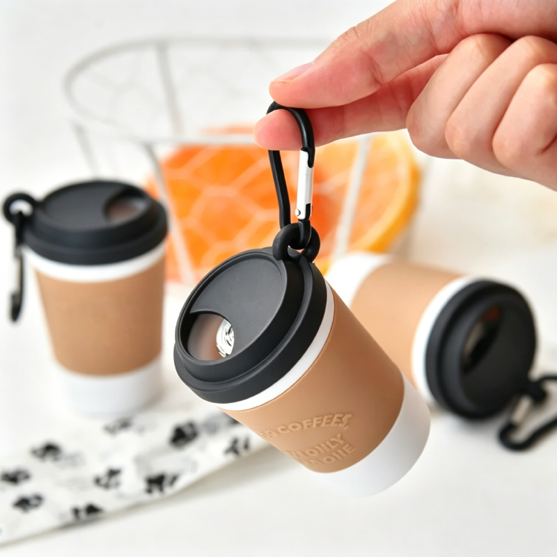 AliExpress Coffee Cup Dog Poop Bag Dispenser with Clip, view 5