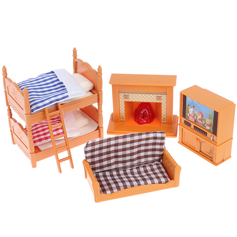 AliExpress Dollhouse Miniature Accessories 1/12 Forest Family Home Furniture Collection Set Kitchen Cooking Pots For Children Girls Gift, view 3