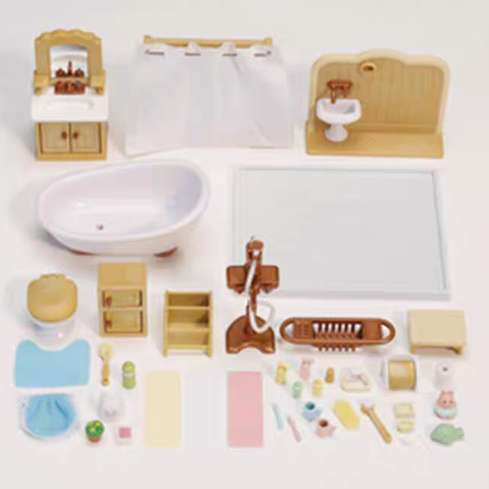 AliExpress Dollhouse Miniature Accessories 1/12 Forest Family Home Furniture Collection Set Kitchen Cooking Pots For Children Girls Gift, view 2