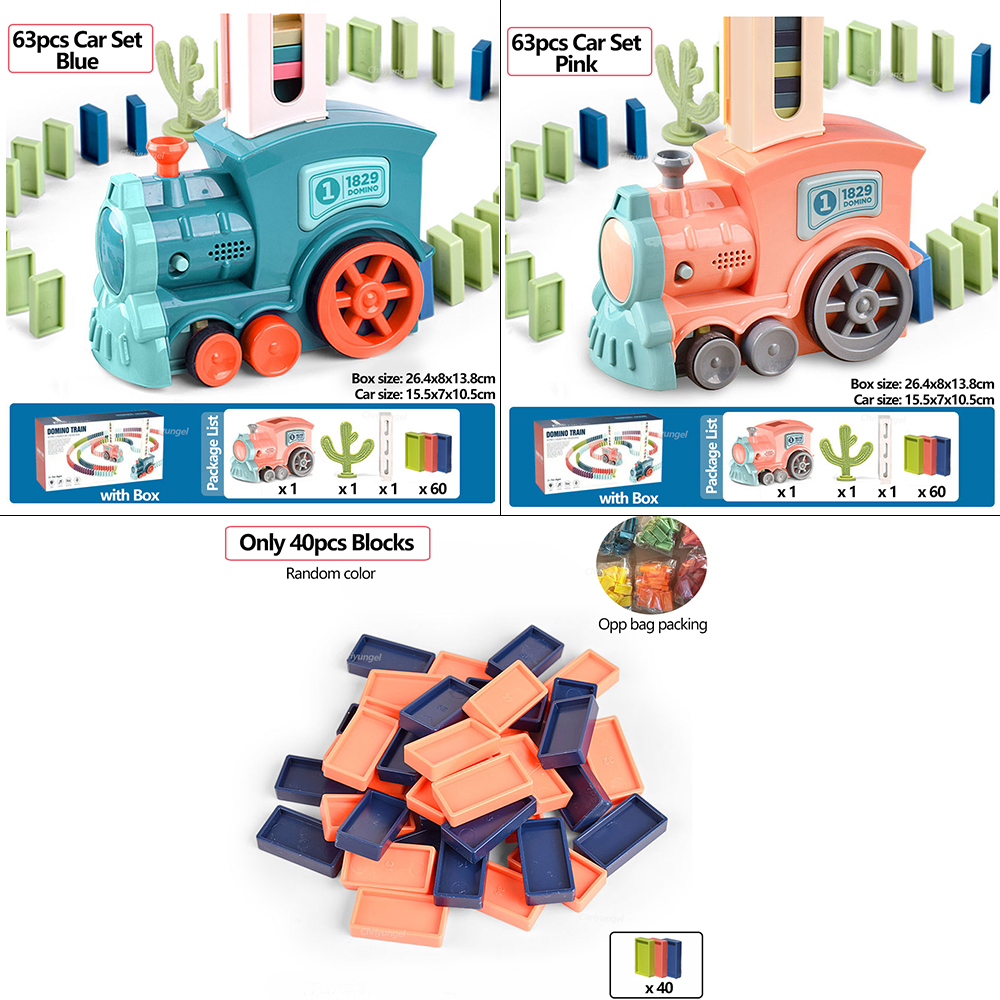 AliExpress Domino Train for kids Automatic Laying Electric Car Colorful Dominoes Set Brick Blocks Kits Games Educational Toys Girl Boy Gift, view 6