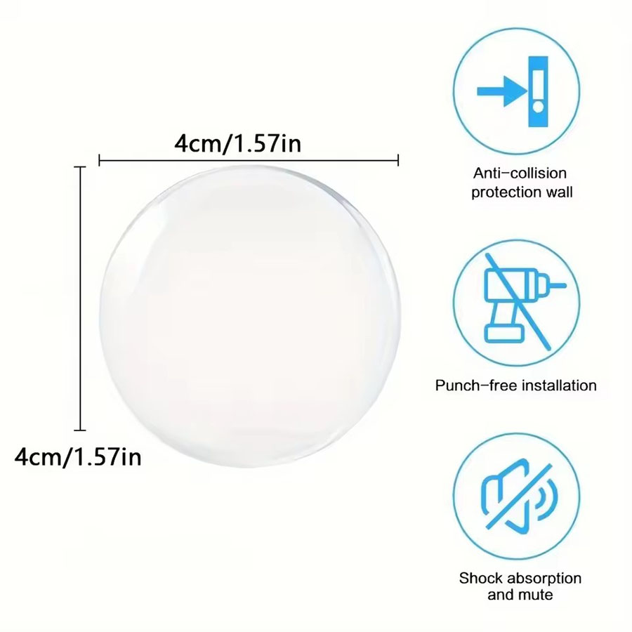 AliExpress Door Knob Wall Shield Clear Soft Rubber Door Stopper Door Handle Bumper Mute Stickers Wall Protector Muffler Pad Protective Plug, view 5