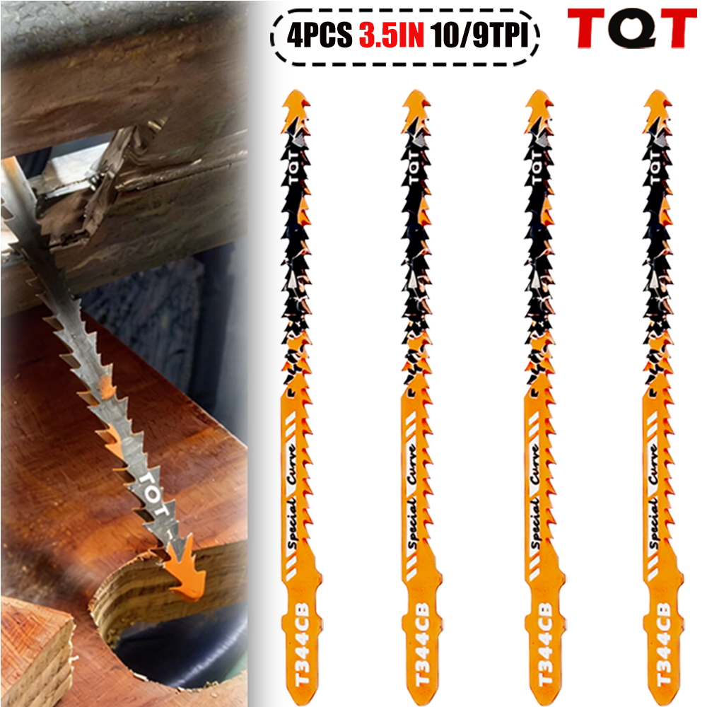 AliExpress Double-Sided Jigsaw Blades 10/9Tpi T344Cb for Efficient Curved Cutting, Wood & Plastic Saber Saw Blades Set for DIY & Carpenters