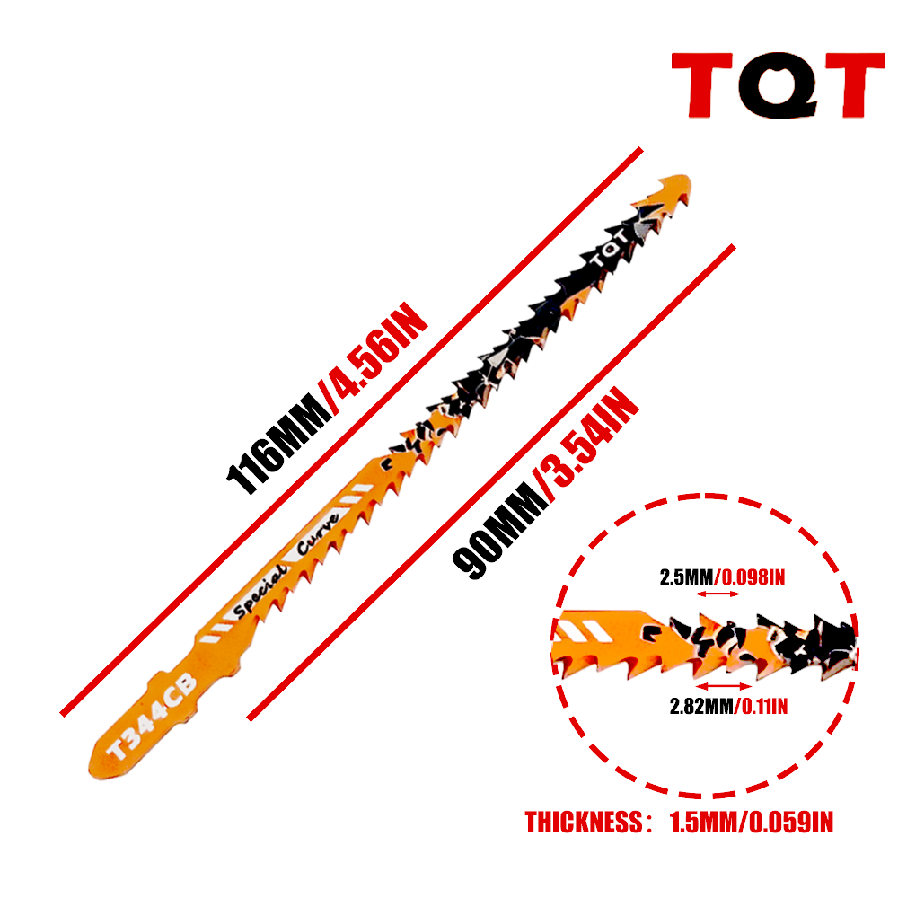AliExpress Double-Sided Jigsaw Blades 10/9Tpi T344Cb for Efficient Curved Cutting, Wood & Plastic Saber Saw Blades Set for DIY & Carpenters, view 2