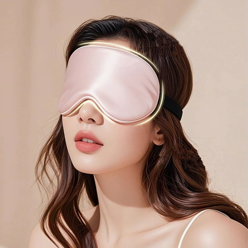 AliExpress Double-Sided Silk Sleeping Eyeshade Light Blocking Breathable Travel Sleep Eye Mask Shields Protective Safety Goggle Eye Wear, view 2