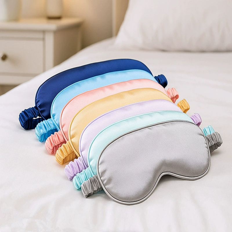 AliExpress Double-Sided Silk Sleeping Eyeshade Light Blocking Breathable Travel Sleep Eye Mask Shields Protective Safety Goggle Eye Wear, view 6