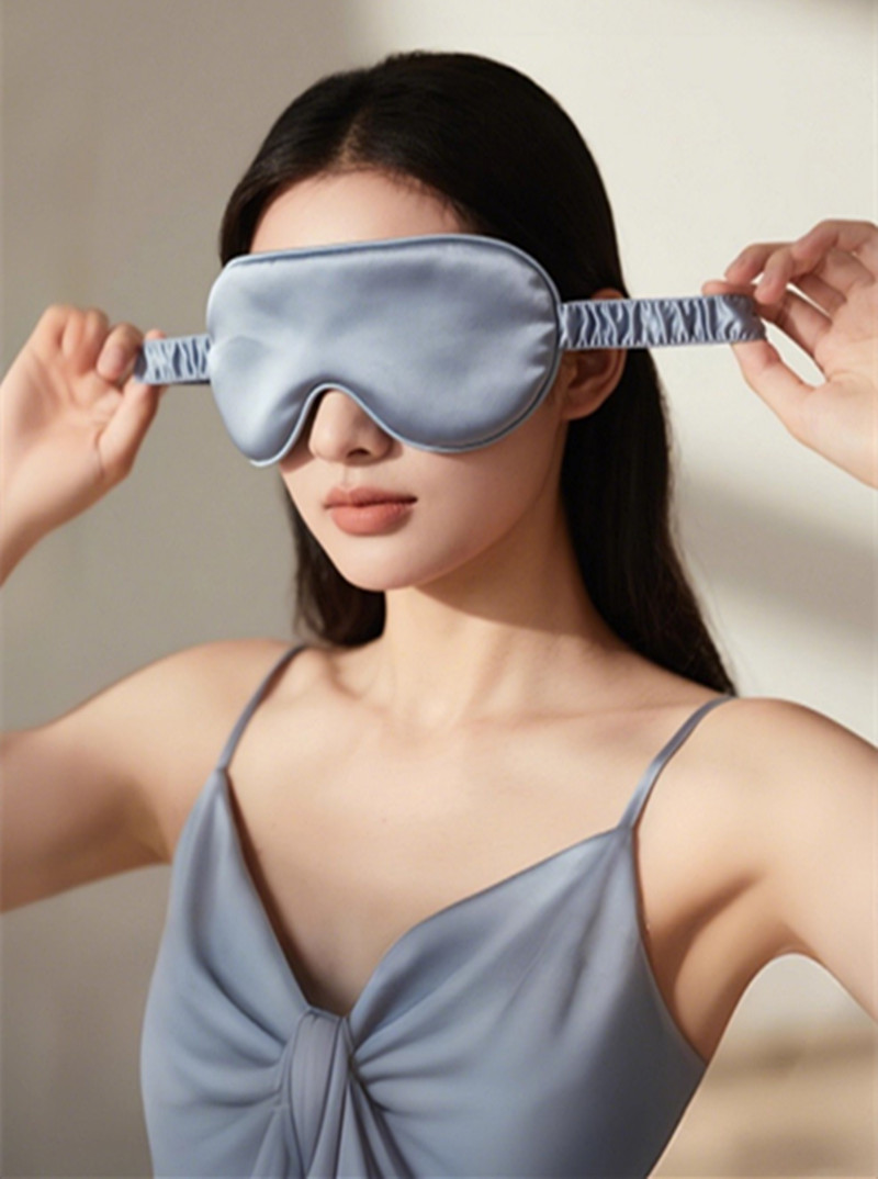 AliExpress Double-Sided Silk Sleeping Eyeshade Light Blocking Breathable Travel Sleep Eye Mask Shields Protective Safety Goggle Eye Wear, view 4