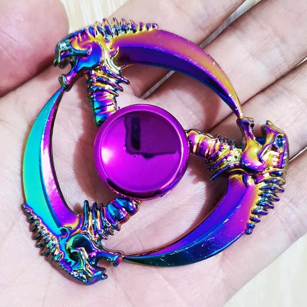 AliExpress Dragon Wings Hand Spinner Alloy Low Noise Metal Rainbow Finger Spinner Anti-Anxiety High Speed Fingertip Gyro Birthday Gift, view 5
