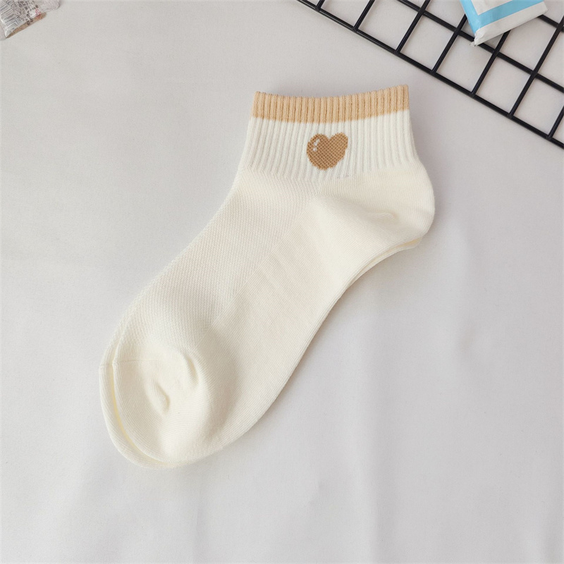 AliExpress Dreamlikelin 5pairs/Pack Spring Summer Women's Socks Cute Short Socks Korean Style Bear Smile Face Letters Print Ankle Socks, view 5