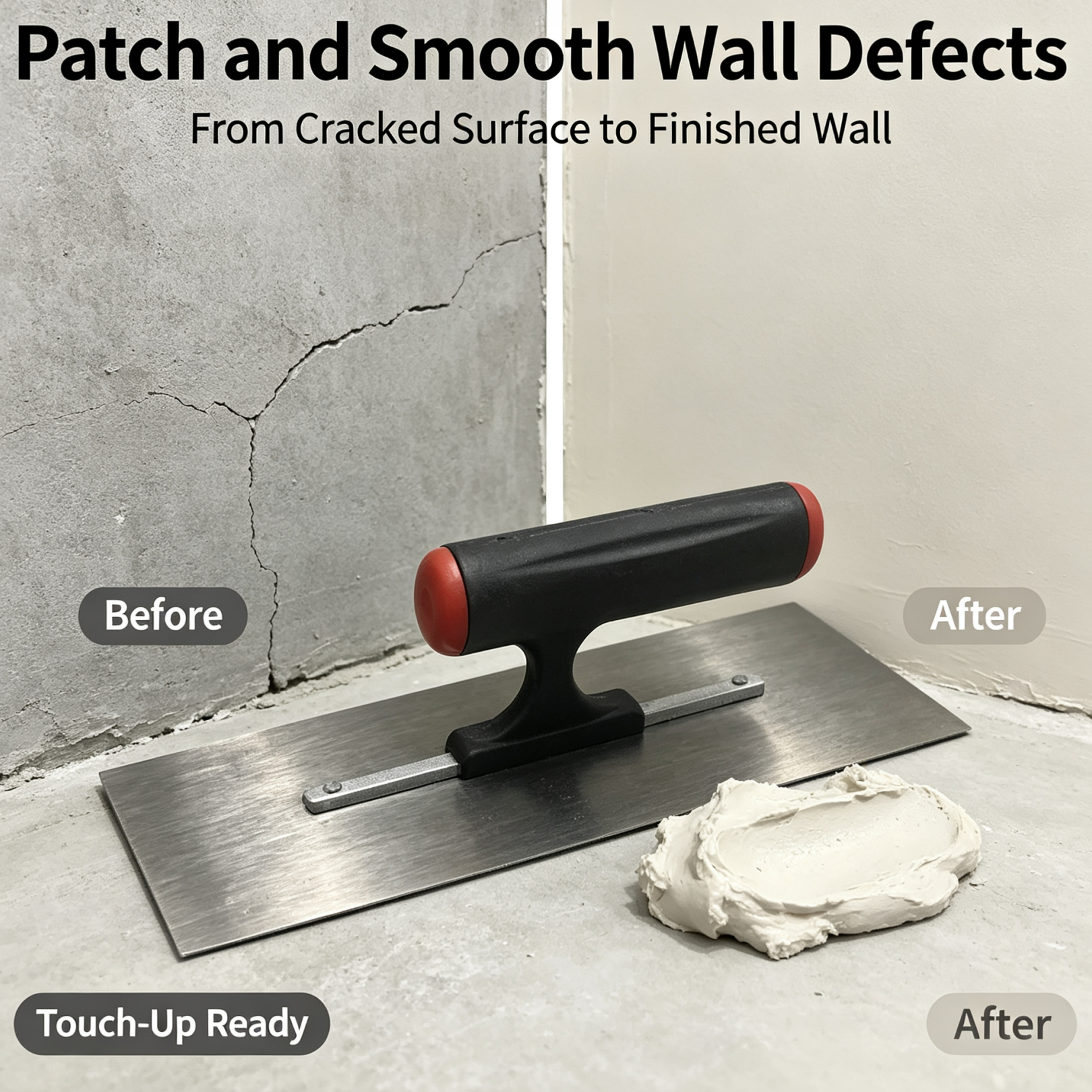 AliExpress Drywall Trowel for Plastering  Flooring  Cement Trowel Scraping Finishing Tool for Wall  Surface Smoothing, view 4