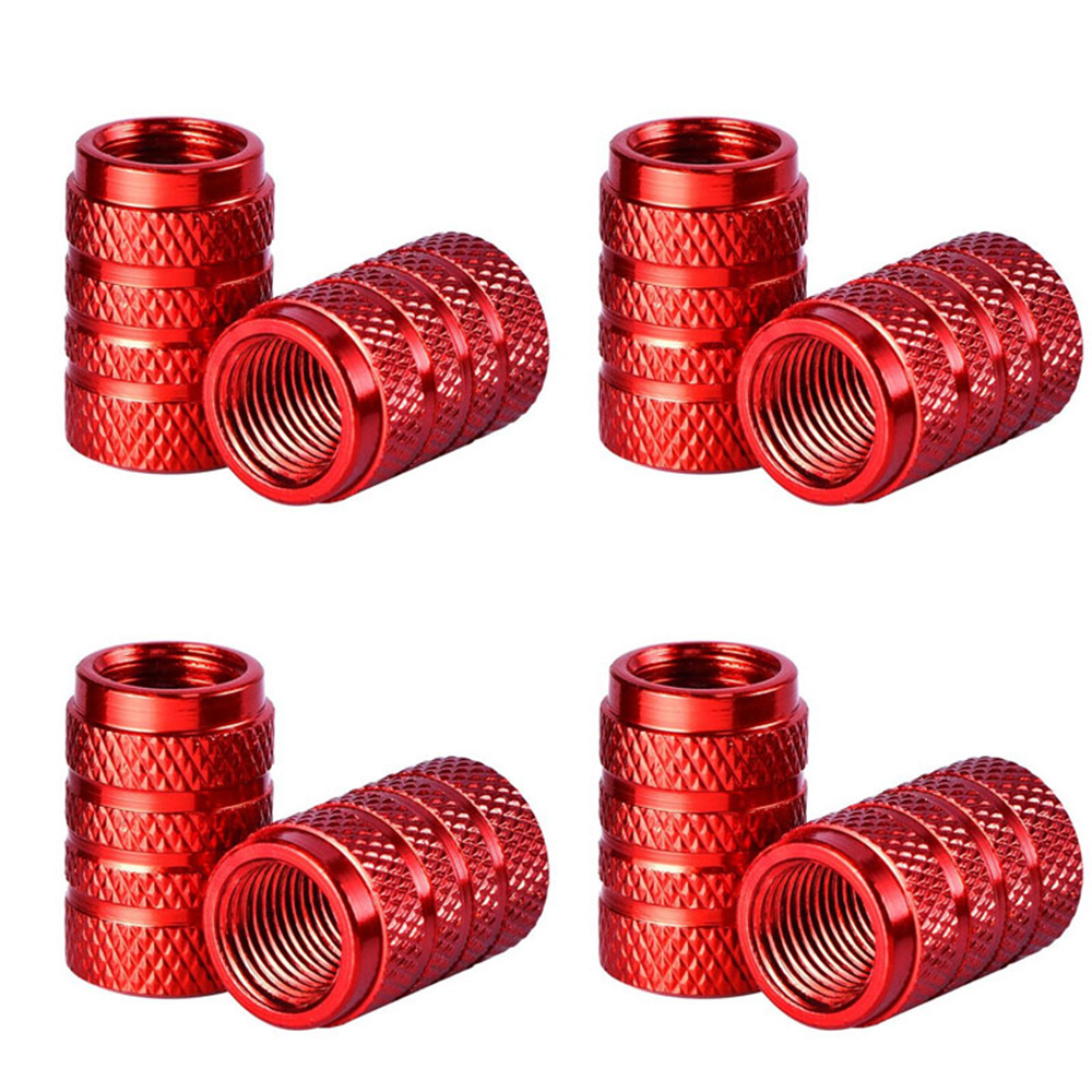 AliExpress DSYCAR 4Pcs Silver Car Tire Valve Stems Cap Knurling Style Tire Valve Cap Aluminum Tire Wheel Stem Air Valve Cap for US Schrader, view 3