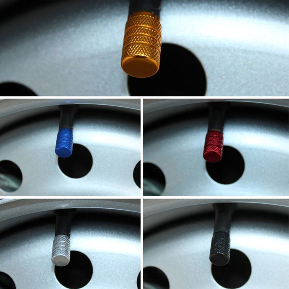AliExpress DSYCAR 4Pcs Silver Car Tire Valve Stems Cap Knurling Style Tire Valve Cap Aluminum Tire Wheel Stem Air Valve Cap for US Schrader, view 5