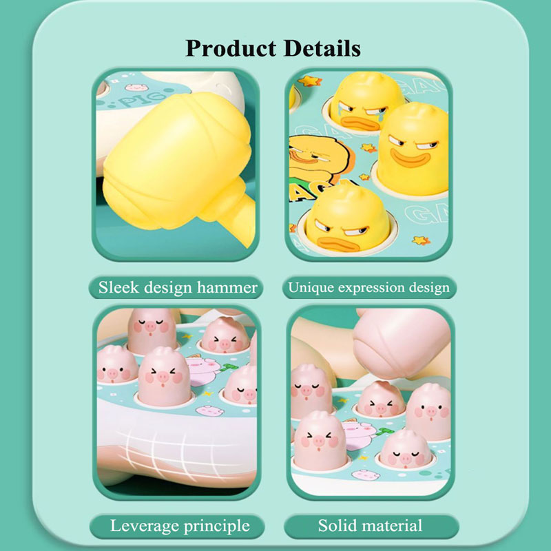 AliExpress Duck/Frog/Pig Baby Toy Montessori Learning Game Educational Puzzle Gift for 12 24 Months Toddler Boy/Girl with Hammer, view 5