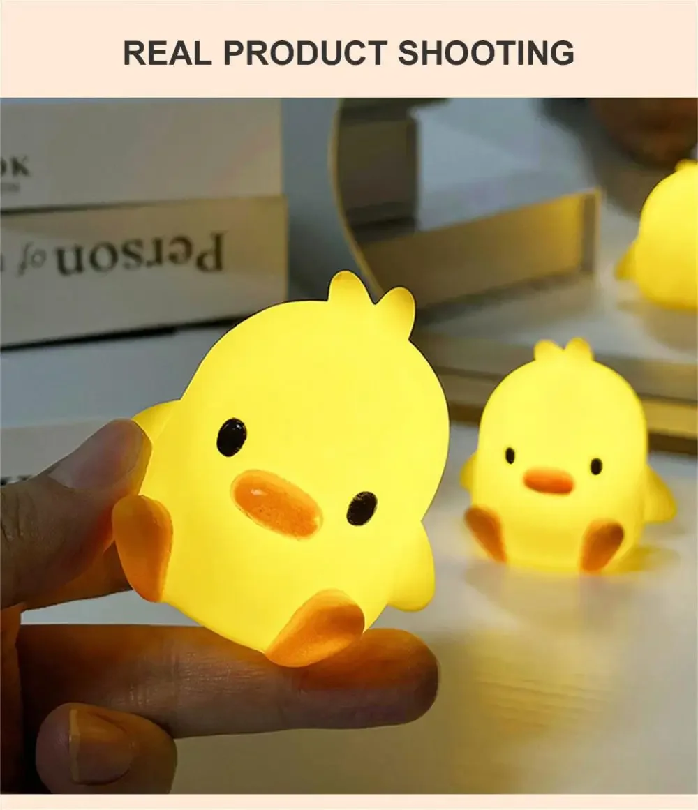 AliExpress Duck Night Light Bedroom Decoration Cute Cartoon Animal Night Light Christmas Gifts For Kids Room Bedside Sleeping Lamp, view 6