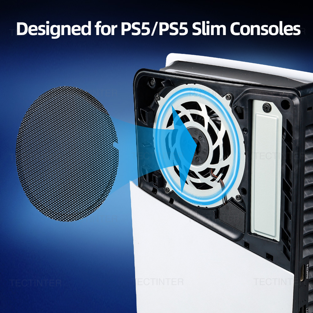 AliExpress Dust Filter Net for PS5/Slim/Pro Game Console Breathable Dust Protector Dustproof Mesh Cover Case for PS5 Slim Accessories, view 2