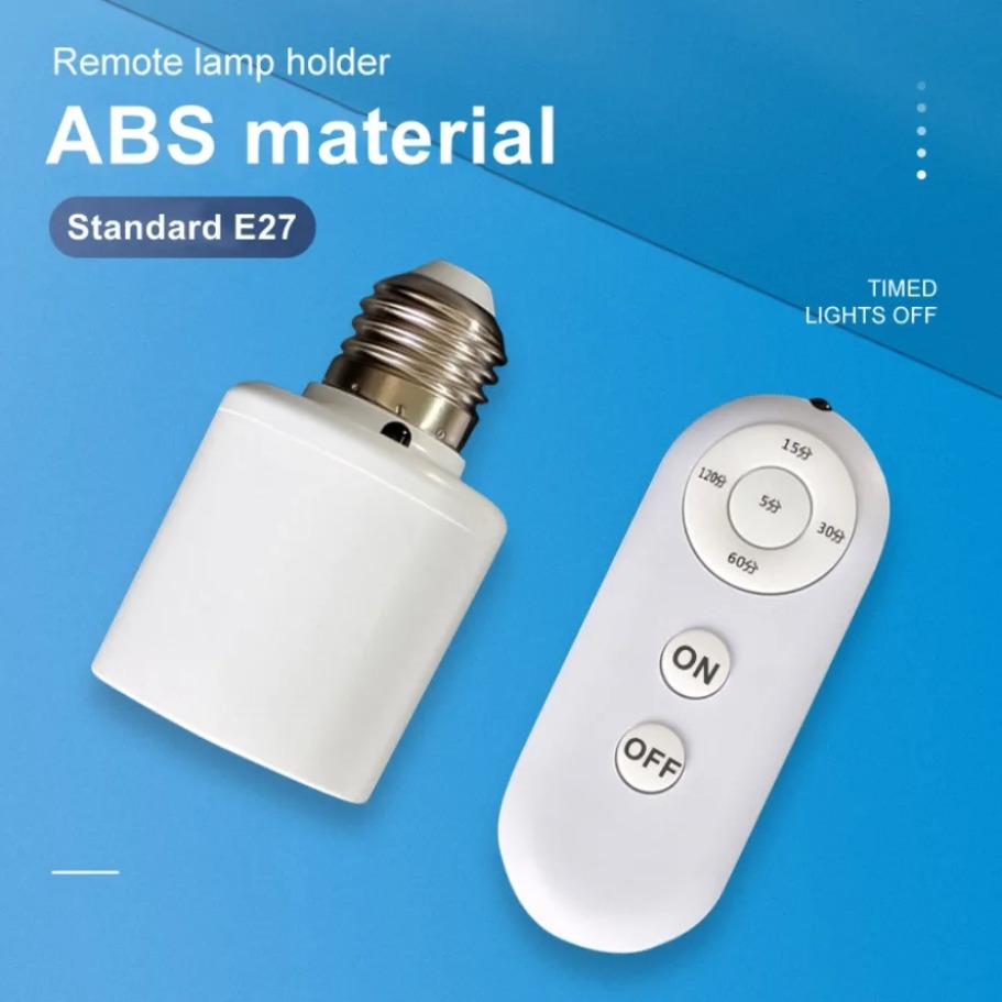 AliExpress E27 60W Wireless Remote Control Smart Timer Switch Lamp Holder 110V 220V House Multi Light Switch Baby Room Bedroom Timer Switch