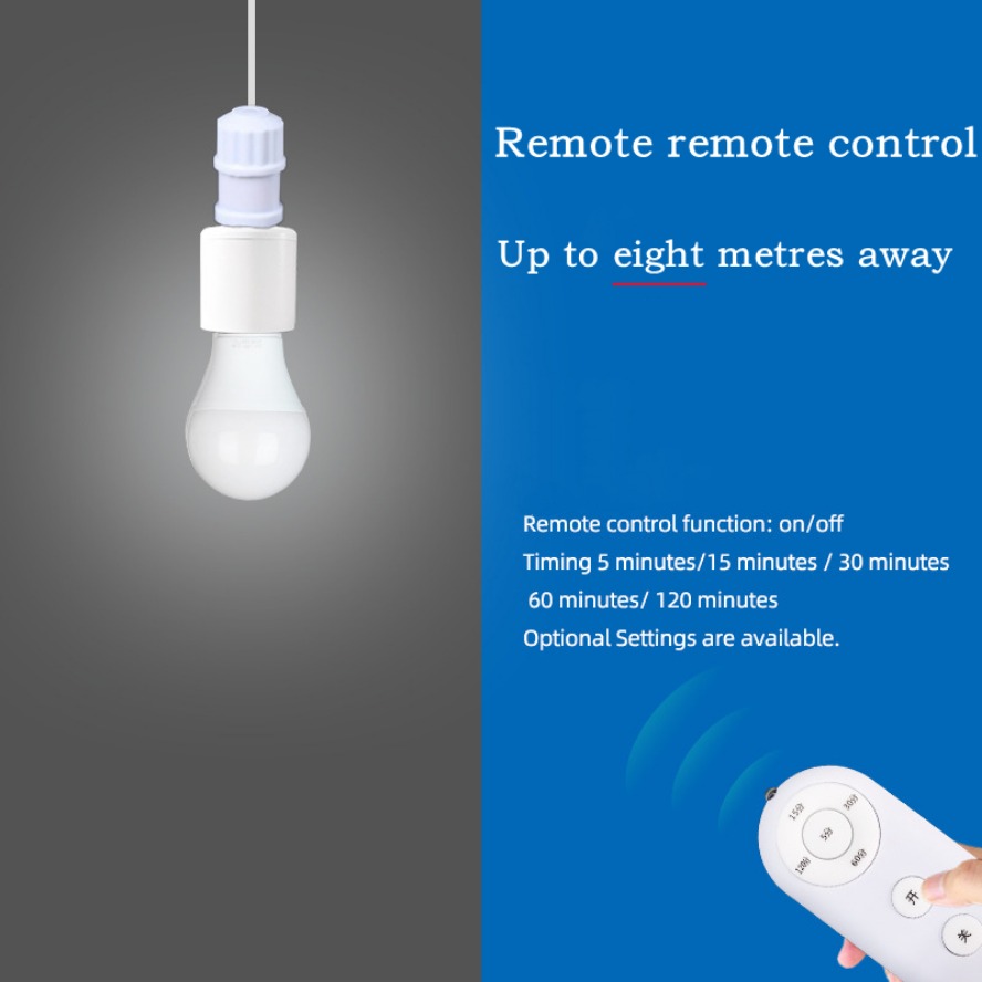 AliExpress E27 60W Wireless Remote Control Smart Timer Switch Lamp Holder 110V 220V House Multi Light Switch Baby Room Bedroom Timer Switch, view 4