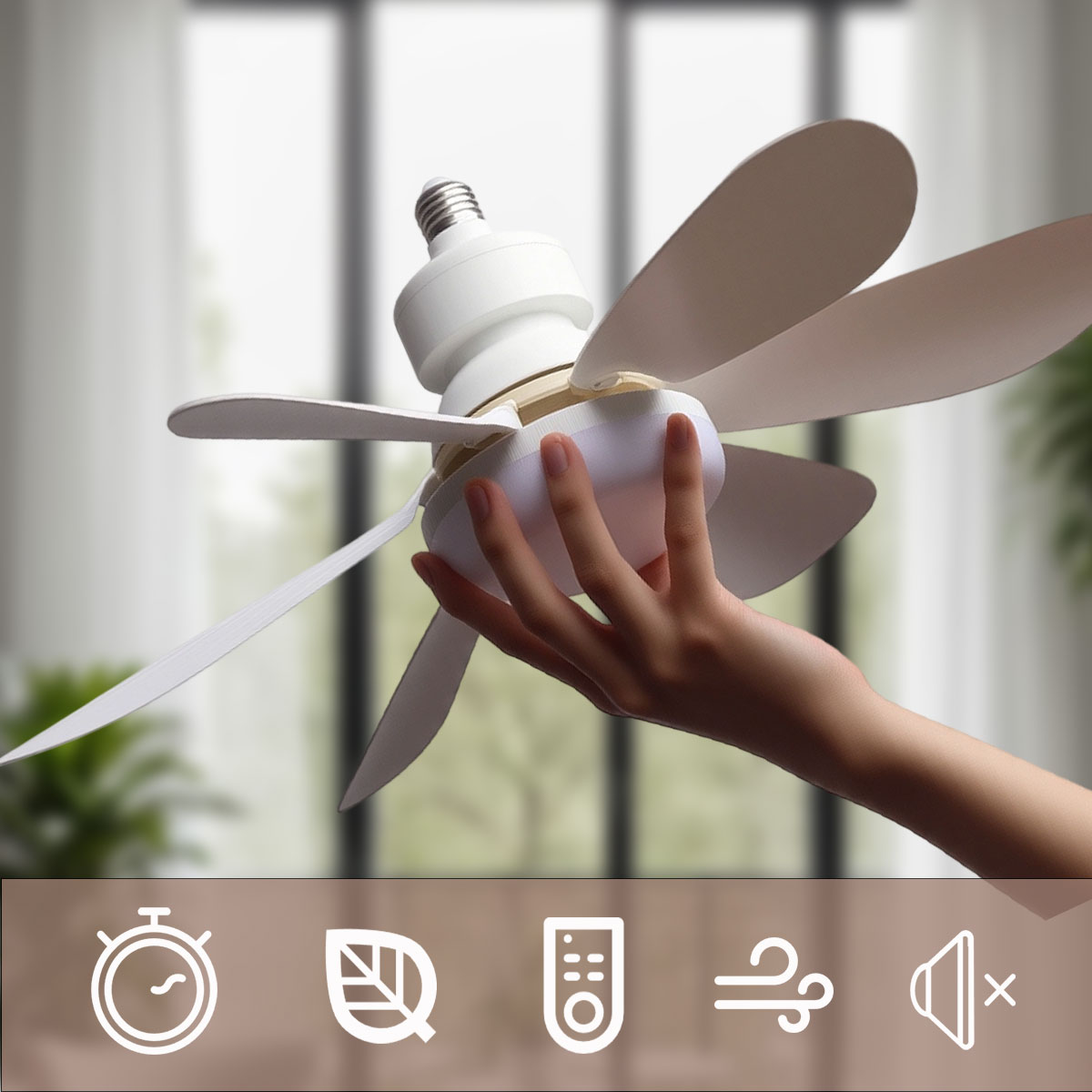 AliExpress E27 with Remote LED 30W 40W Ceiling Fan Light Dimming Function Suitable for Living Room Study and Home Use 85-265V, view 2