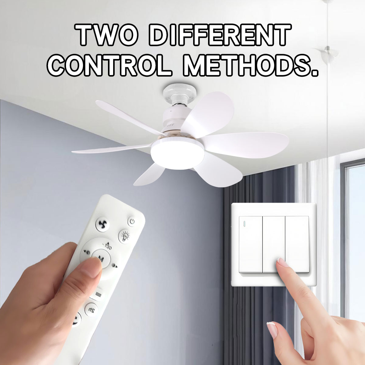 AliExpress E27 with Remote LED 30W 40W Ceiling Fan Light Dimming Function Suitable for Living Room Study and Home Use 85-265V, view 5