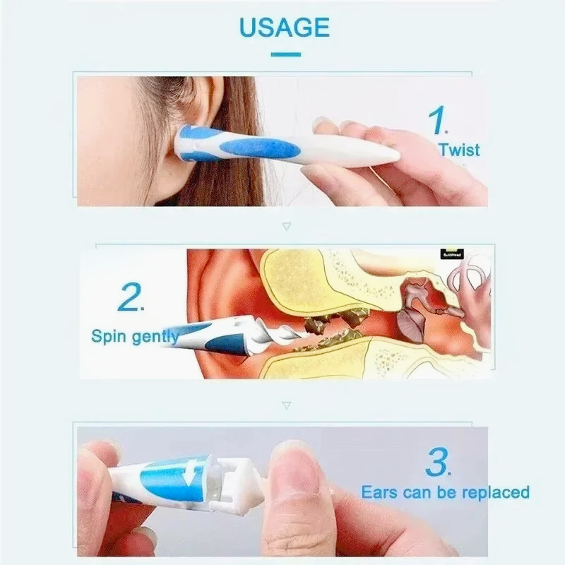 AliExpress Ear Wax Remover Tool Ear Cleaner with Soft Silicone 16 Replacement Tips Simply To Grab Extract Earwax, view 2