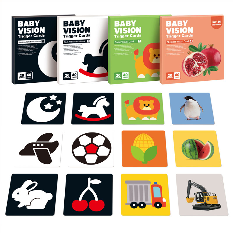 AliExpress Early Education Toys For Baby Montessori Black White Flash Cards High Contrast Visual Stimulation Cards Baby Montessori Toys