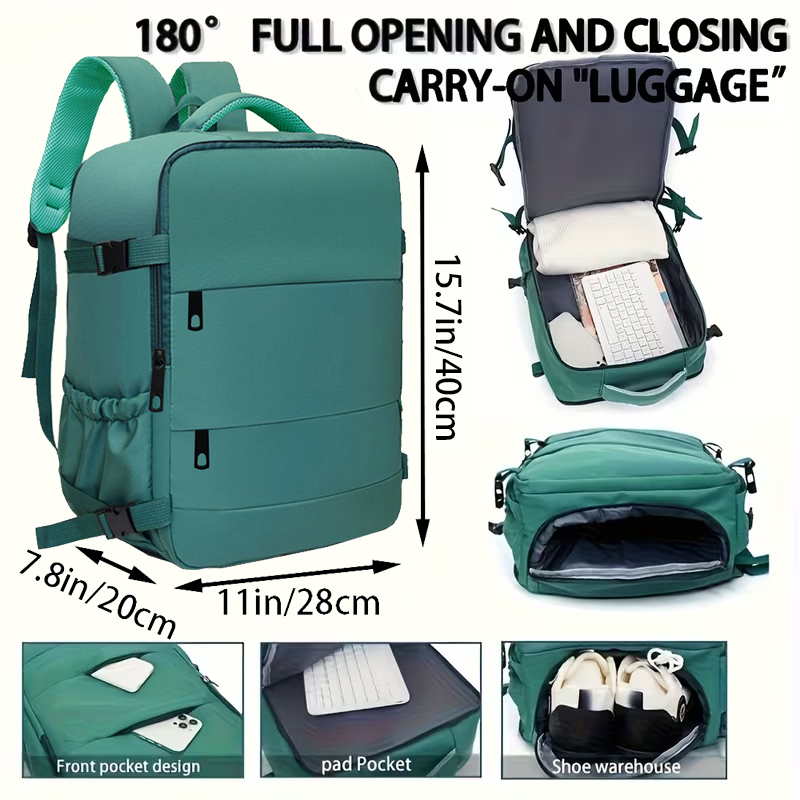 AliExpress Easy Carry Airplane Approved Backpack, Minimalist Solid Tone Multi-pocket Daypack for Daily Commute and Holiday