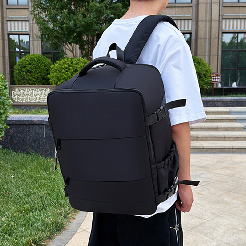 AliExpress Easy Carry Airplane Approved Backpack, Minimalist Solid Tone Multi-pocket Daypack for Daily Commute and Holiday, view 6