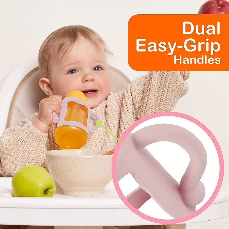 AliExpress Easy Grip Handle, Can Accommodate Most Bottles - BPA-free Soft Silicone ,Silicone Bottle Handle For Narrow Baby Bottles, view 2
