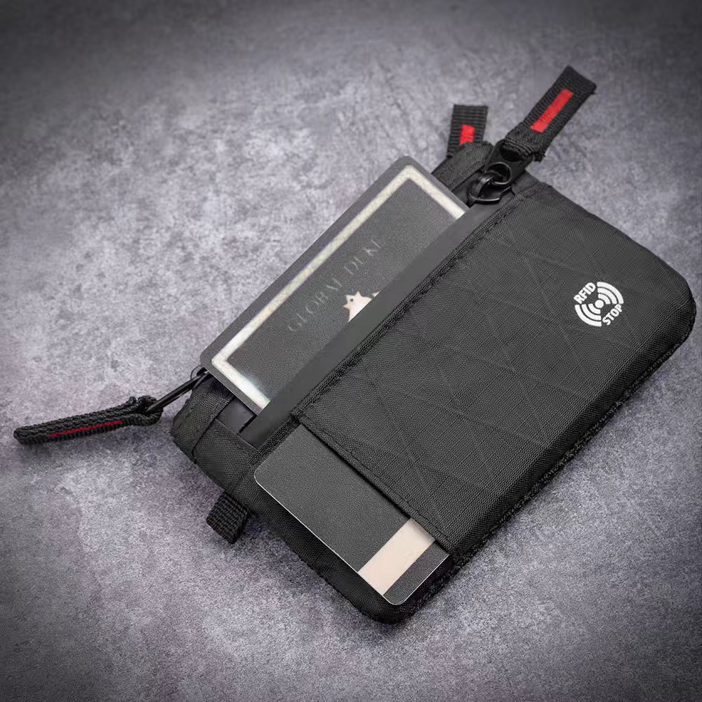AliExpress Edc Fashionable Rfid Anti-Theft Ultra-Thin Wallet |   Unisex Zippered Coin Purse |   Multi-Compartment Credit Card Holder, Portable and Lightweight Travel Accessory, view 4