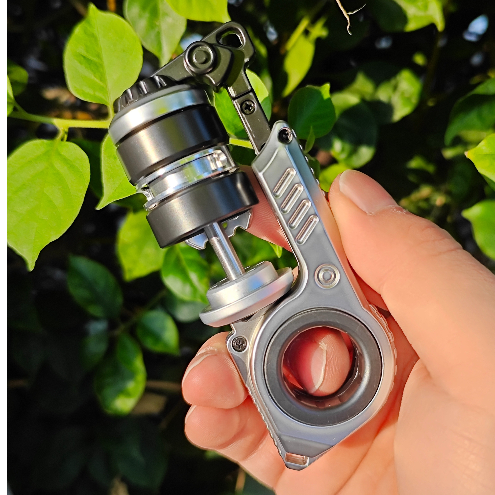 AliExpress EDC Fidget Sliders Fidget Toys Tuning Fork Fidget Spinner Magnetic Push Egg Mechanical Ratchet Slider Crisp Sound, view 4
