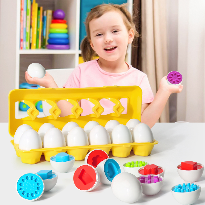 AliExpress Eggs Screws 3D Puzzle Montessori Learning Education Math Toys Kids Shape Match Smart Game For Children Educational Easter Gifts