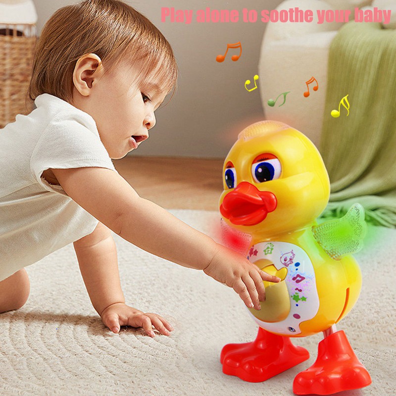 AliExpress Electric Dancing Duck Toy Interactive Musical Animal with Flashing Lights Educational Gift for Kids, view 2