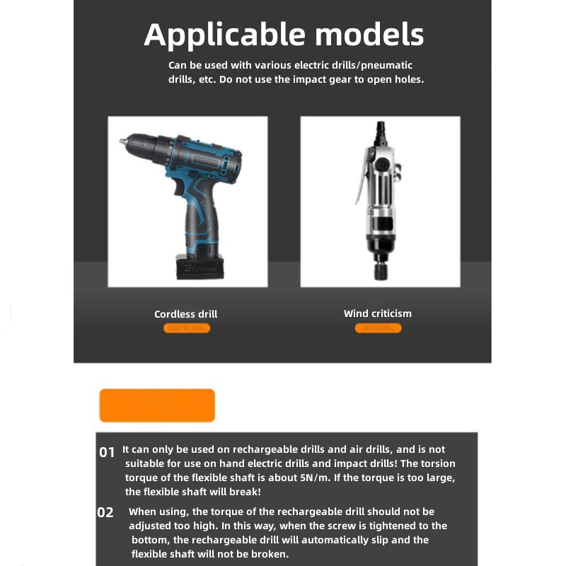 AliExpress Electric Drill Screwdriver Bit Multifunctional Universal Snake flexible Hose Cardan Shaft Connection Soft Extension Rod Link, view 5
