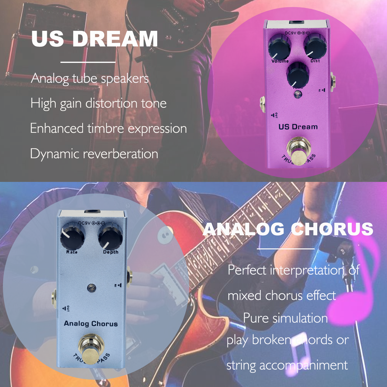 AliExpress Electric Guitar Pedal: Overdrive/Distortion/Chorus/Delay/Tremolo/Analog Delay, True Bypass, view 3