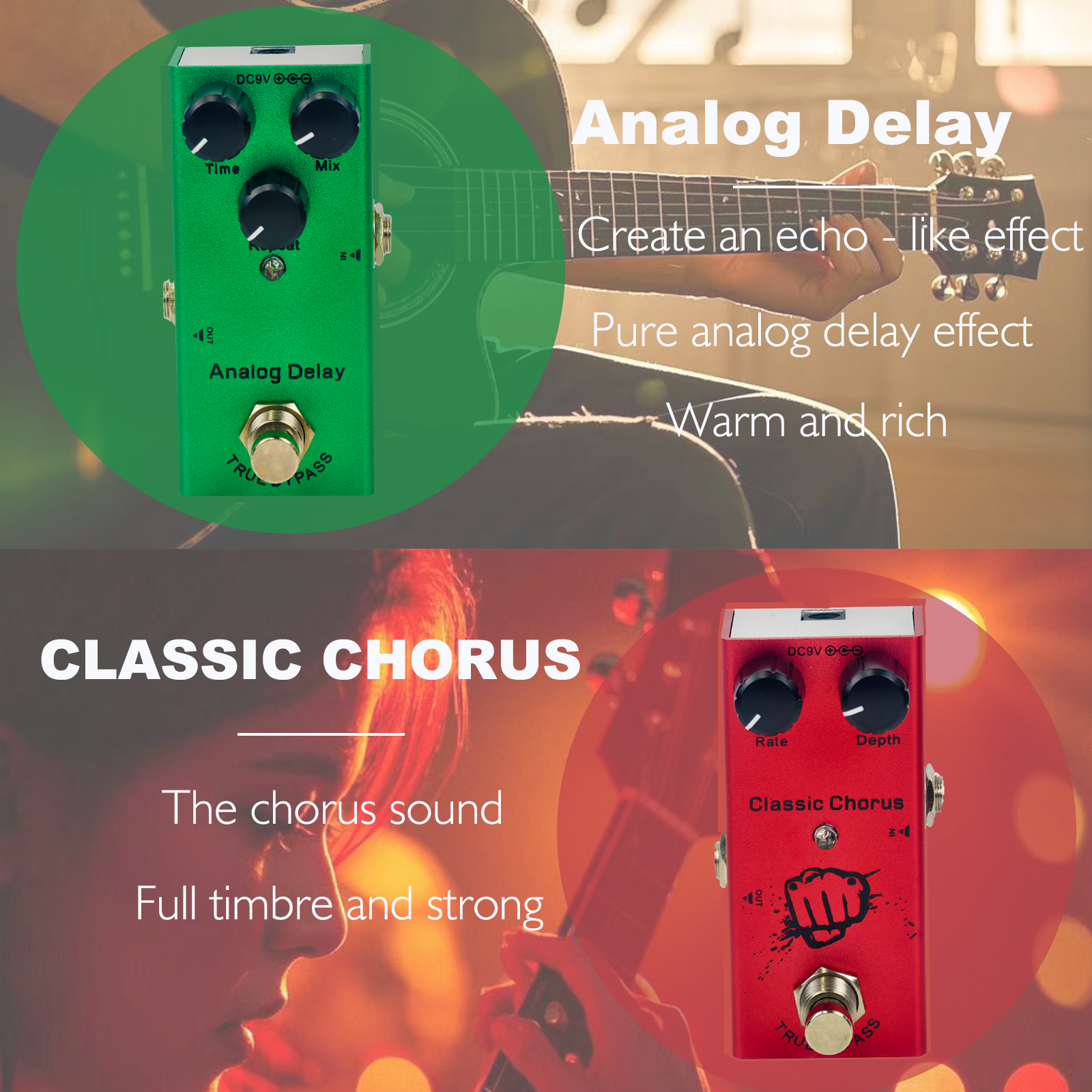 AliExpress Electric Guitar Pedal: Overdrive/Distortion/Chorus/Delay/Tremolo/Analog Delay, True Bypass, view 4