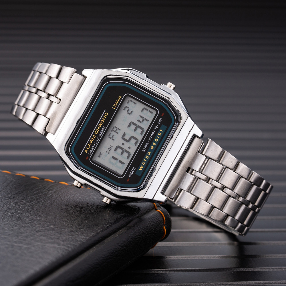 AliExpress Women's Gold Stainless Steel Digital Wristwatch, view 4
