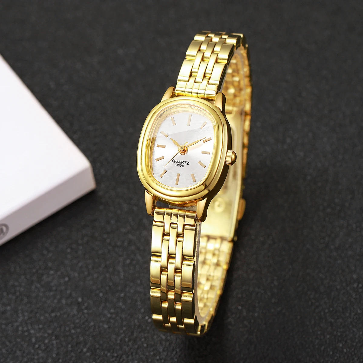AliExpress Women's Elegant Oval-Dial Quartz Watch
