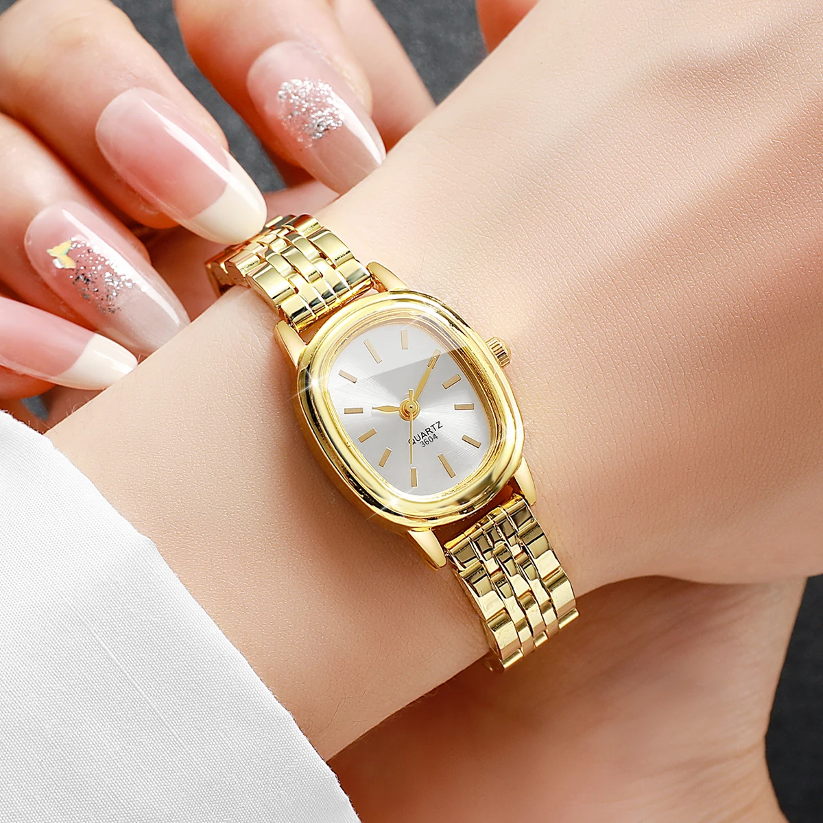 AliExpress Women's Elegant Oval-Dial Quartz Watch, view 3