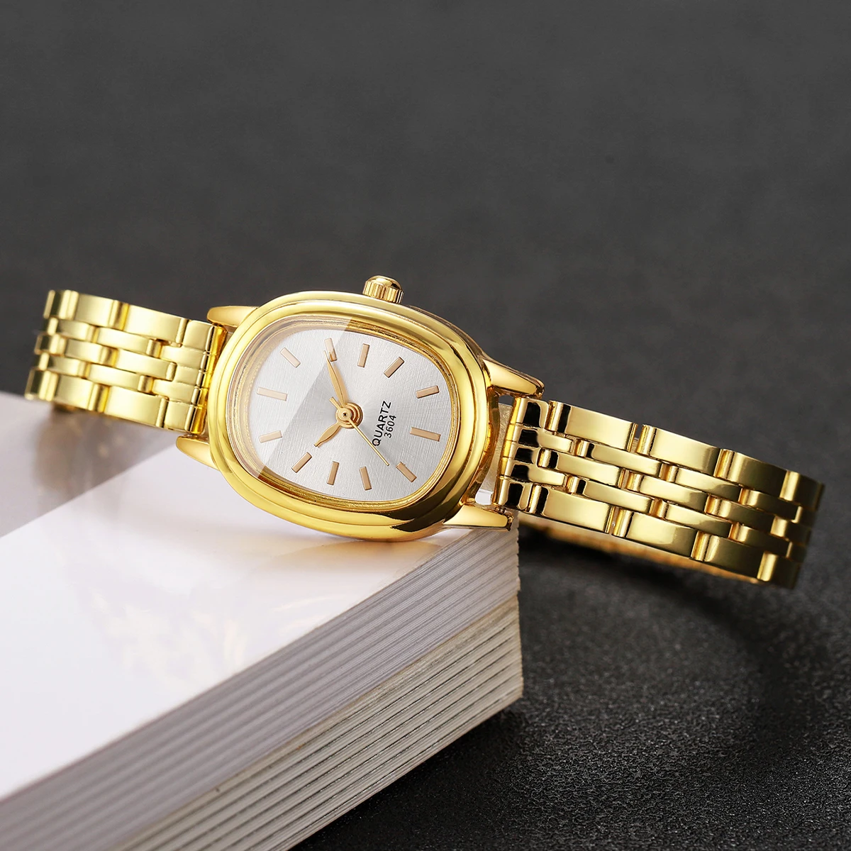 AliExpress Women's Elegant Oval-Dial Quartz Watch, view 4
