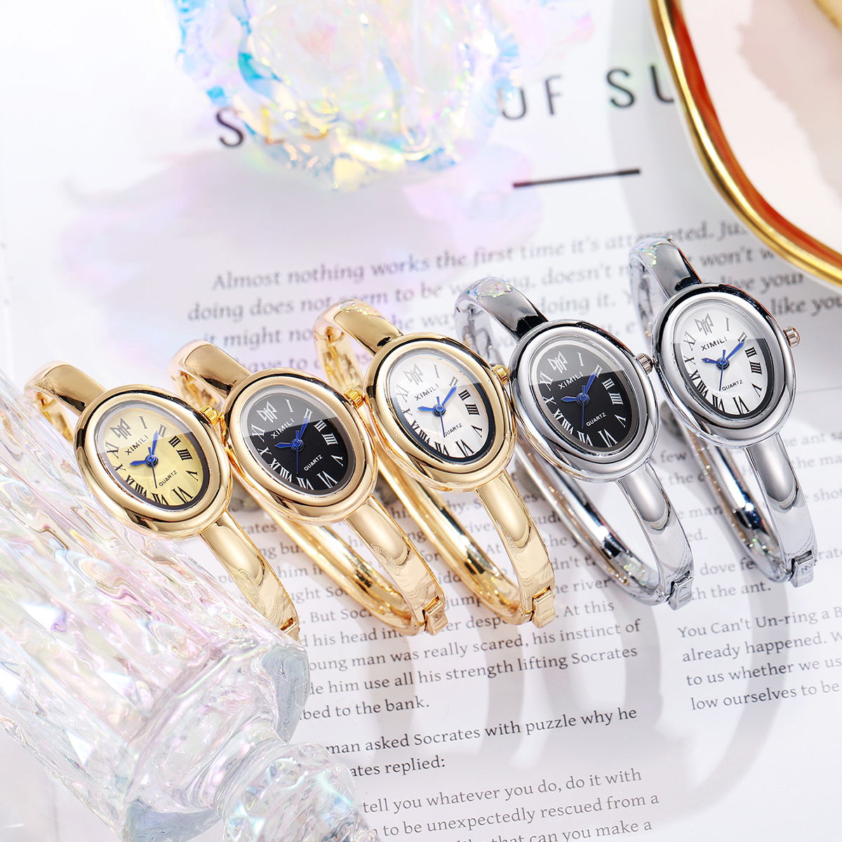 AliExpress Oval Roman-Dial Women's Quartz Watch, view 5