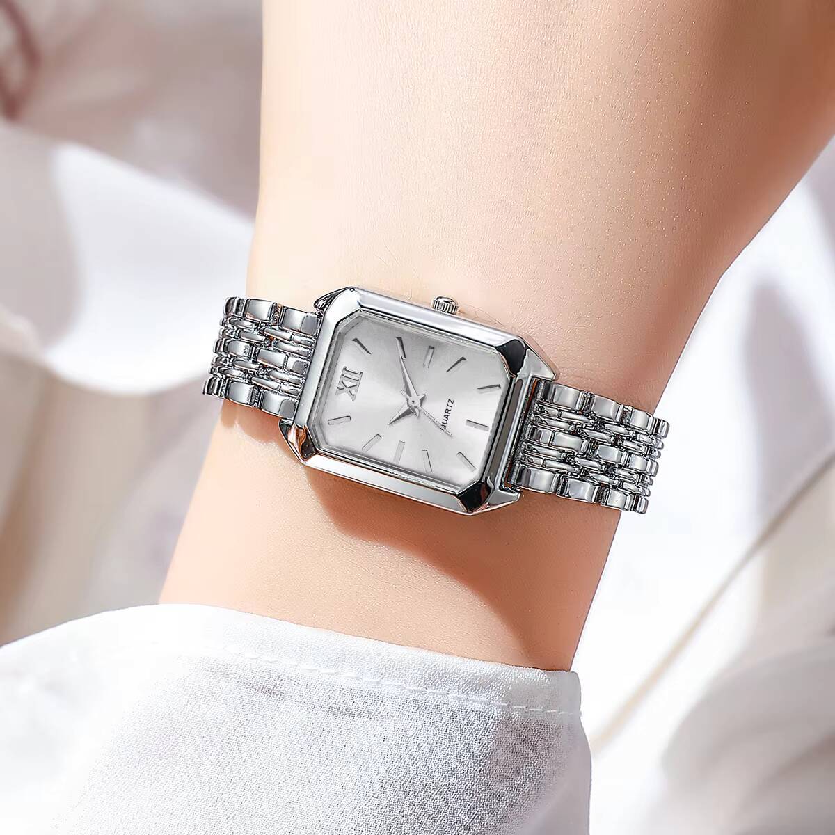 AliExpress Women's Small Rectangular Dial Quartz Watch, view 4