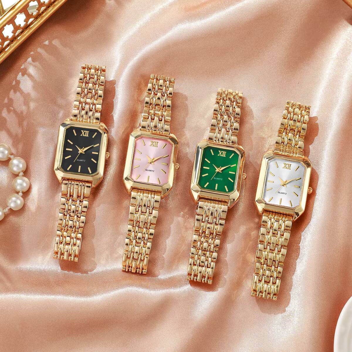 AliExpress Women's Small Rectangular Dial Quartz Watch, view 5