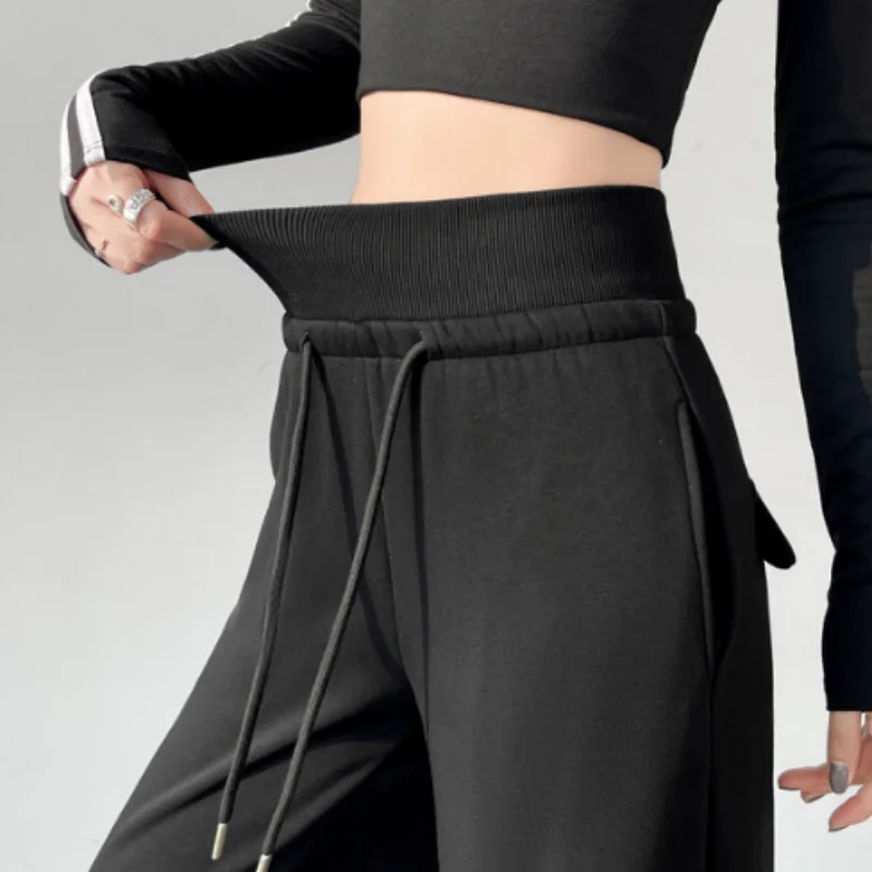 AliExpress Elegant Women's Pants Palazzo Flared Wide Killer High Waist OL Ladies Career Long Trousers, view 2